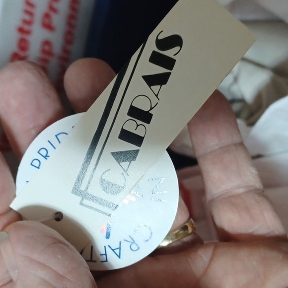 CABRAIS WOMENS TOP SIZE L IN A BEAUTIFUL PINK AND GREEN STRIPED COTTON - Picture 7 of 7